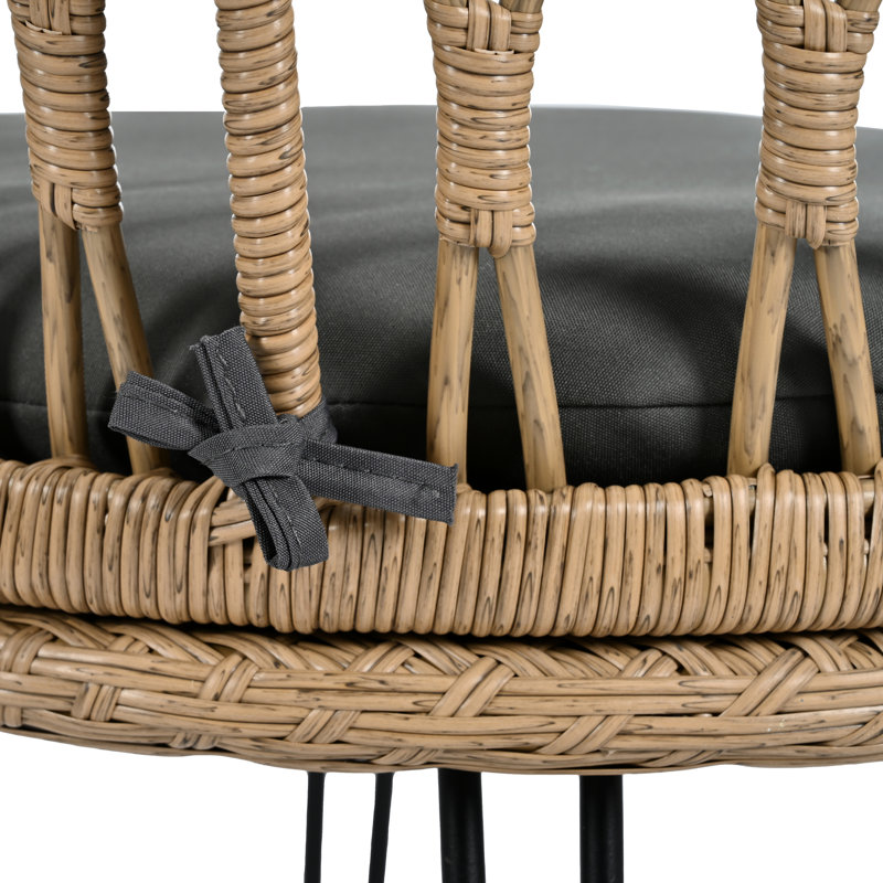 Sièges de loisirs d'extérieur avec 2 chaises et une table ronde en verre - Convient pour la détente dans les balcons, dans les cours.