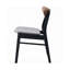 Chaise d'appoint l 18,40 po (ensemble de 2), lin gris, noyer et noir