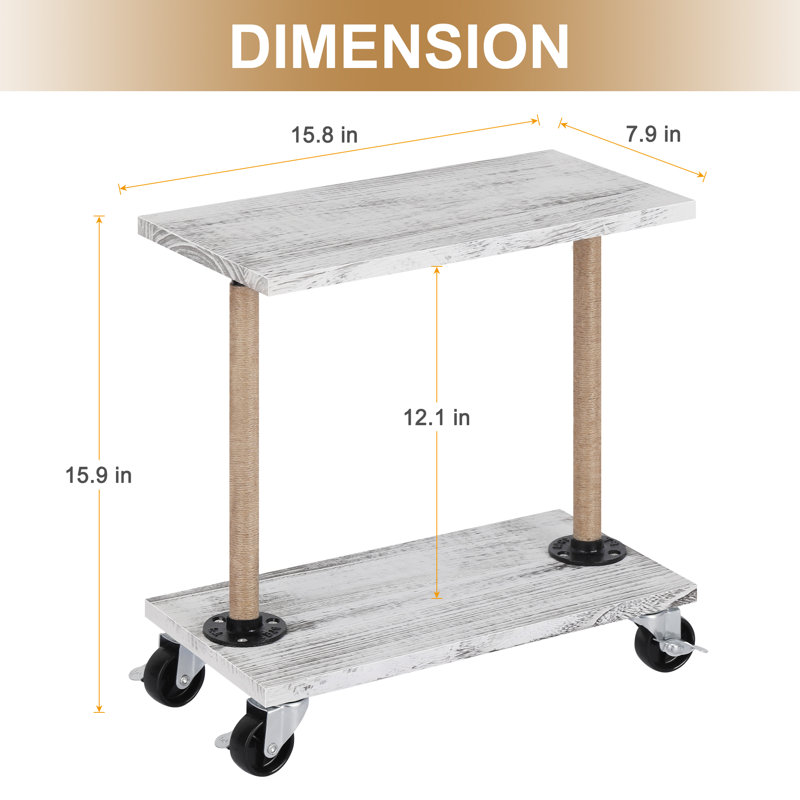 15.9'' H x 15.8'' W Utility Cart with Wheels