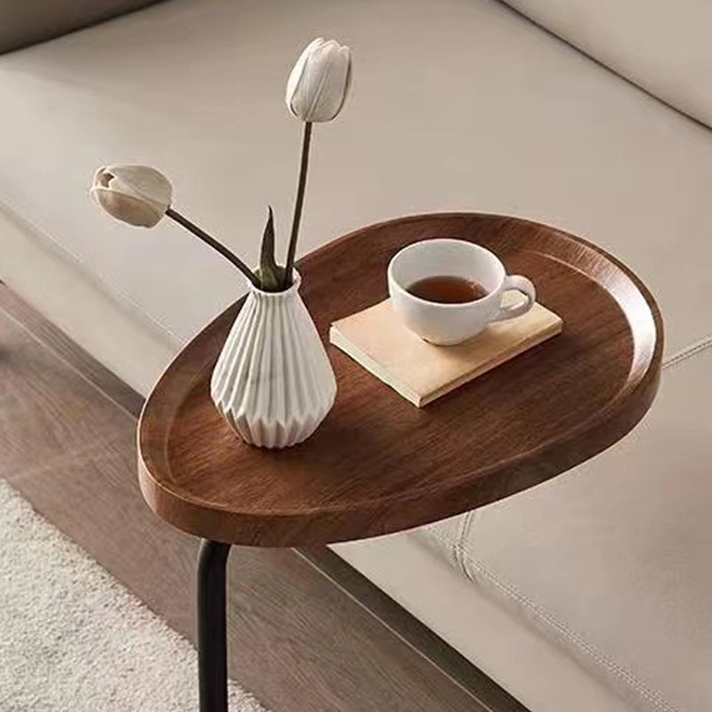 Manijah Tray Top End Table Set, Brown, Black