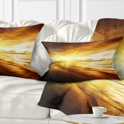 Coussin imprimé à couper le souffle sur la plage des Caraïbes - Sea & Shore