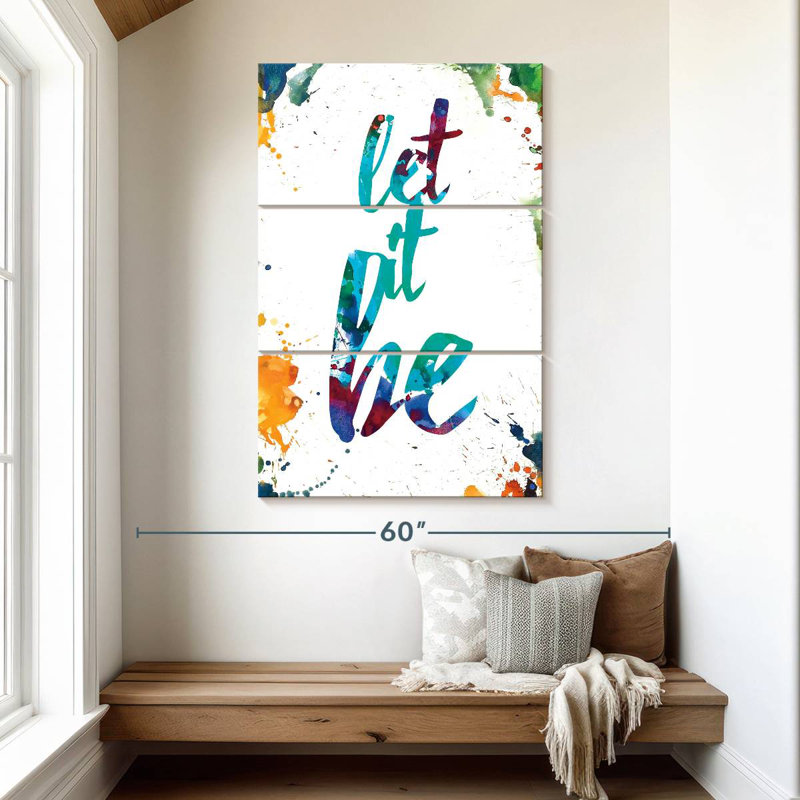 Tergel Splattered Let It Be, 50" H x 32" W