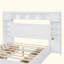 Lit en bois avec armoire, tablette et prises tout-en-un