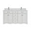 60" Solid Wood Sink Vanity  With 1' Artificial Stone Top-483886939