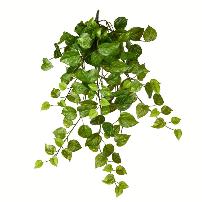 Buisson artificiel suspendu Pothos, H 28 po x l 9 po x P 12 po