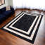 Tapis en peau de vache patchwork avec cadre noir_8,83 x 12 pi-1116755960