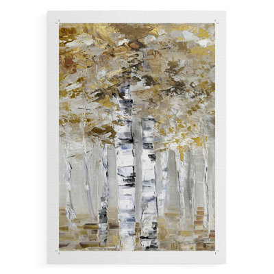 Neutral Birch II -Canvas Print Only - NOT FRAMED