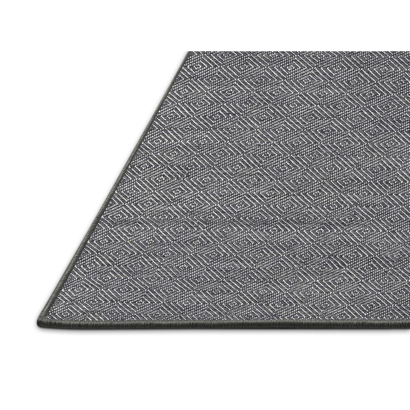 Tapis gris/zone noire contemporaine, Rectangle 2 pi x 3 pi
