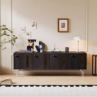 Wabi-sabi design sense solid wood TV cabinet