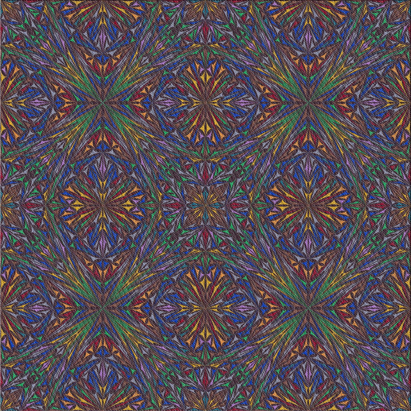 Tapis à motif bleu / vert mer, Carré 5 pi