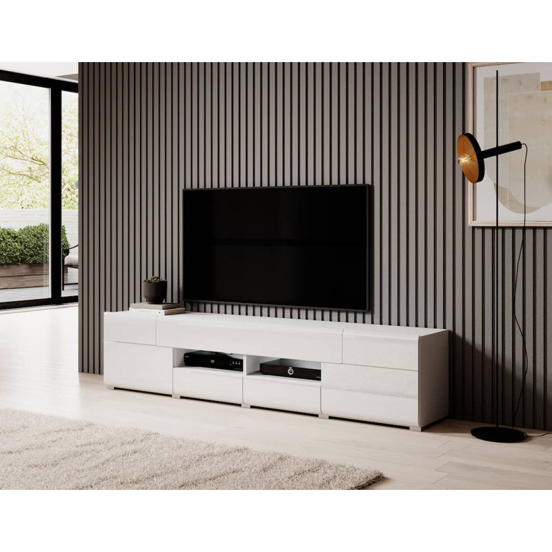 Toledo Unfinished TV Stand for TVs up to 75", White