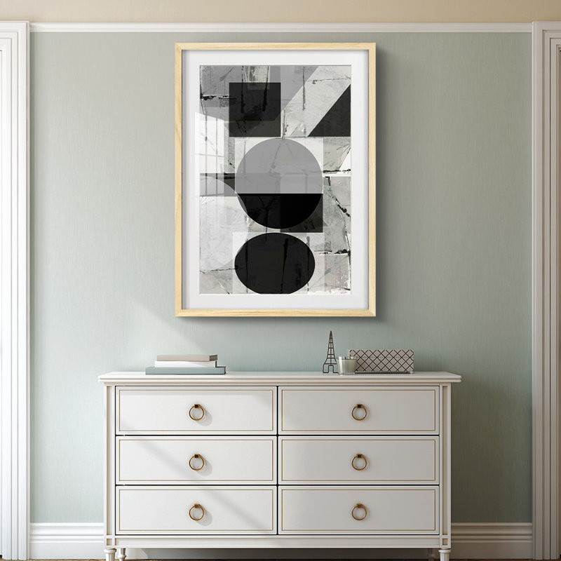 «Abstract Neutralité II», reproduction encadrée, Naturel, H 28,5 po x l 20,5 po