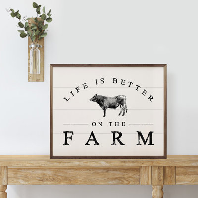 Life Is Better On The Farm Cattle White