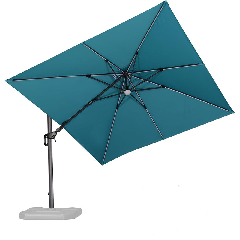 Parasol en porte-à-faux 120 po, Bleu turquoise