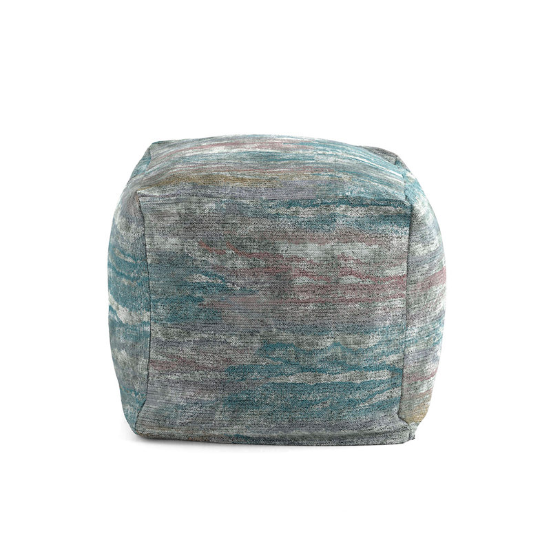 Lockland 50cm Wide Square Abstract Pouffe Ottoman