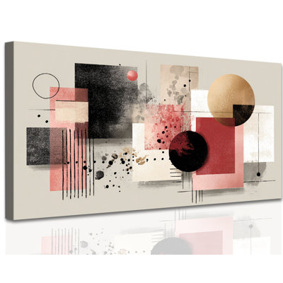 Art mural abstrait sur toile grand format, art géométrique minimaliste texturé, tons terreux modernes, peinture artistique sur toile sans agrafes pour le salon, la chambre à coucher, les bureaux, 12 x 24 po