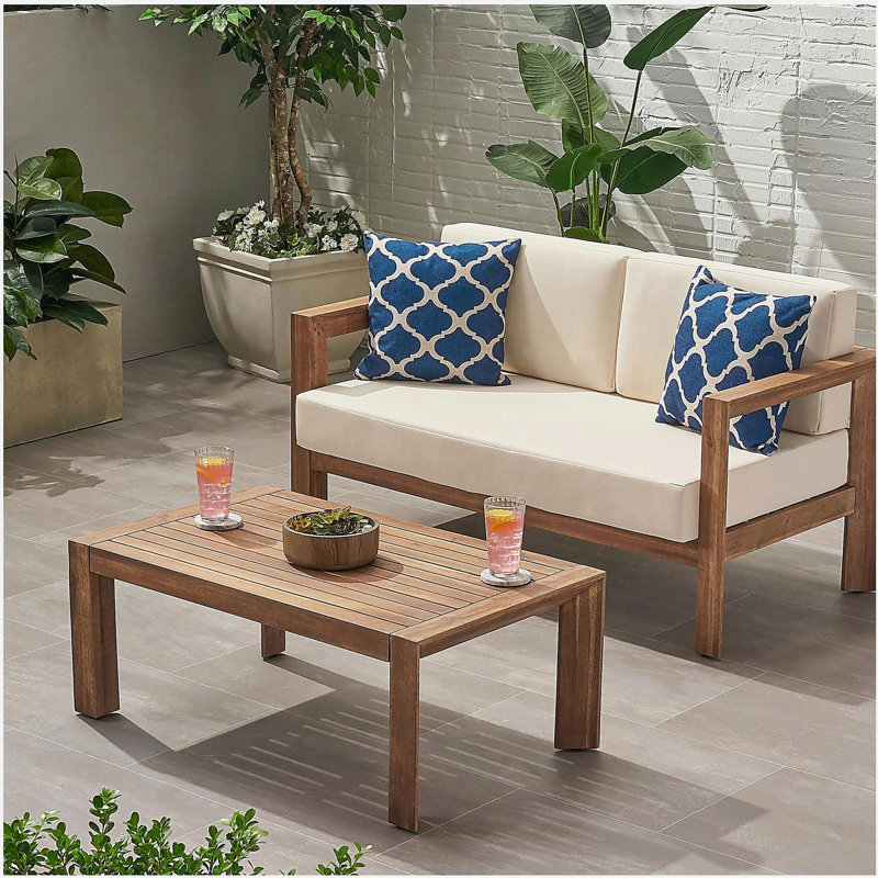 GENSER LOVESEAT & COFFEE TABLE