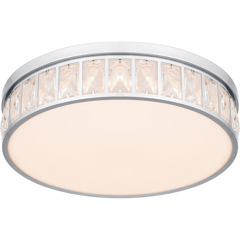 Danyiah Glass LED Flush Mount,  Polished Chrome