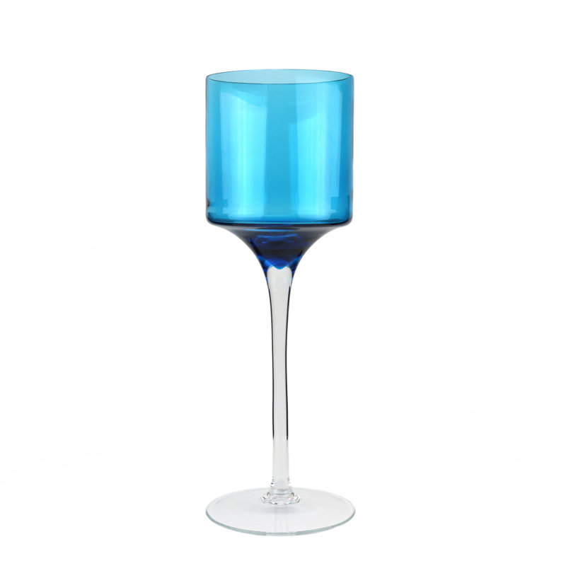 Camilla Candlestick, Aqua Blue
