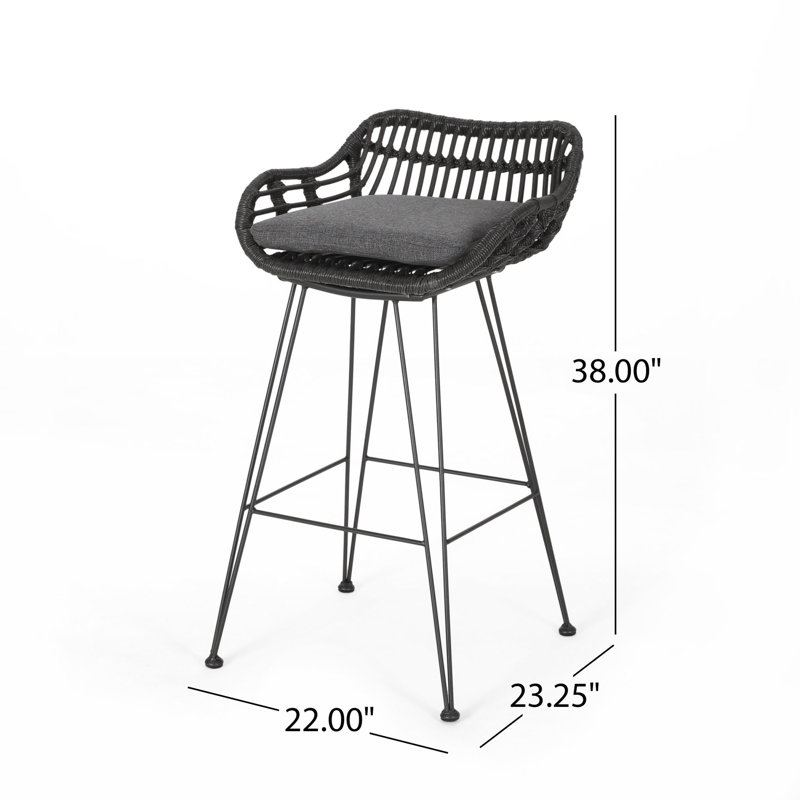 Modern Minimalist Bar Stools, Gray