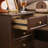 Dark-walnut Solid Wood + 3 drawers Nightstand