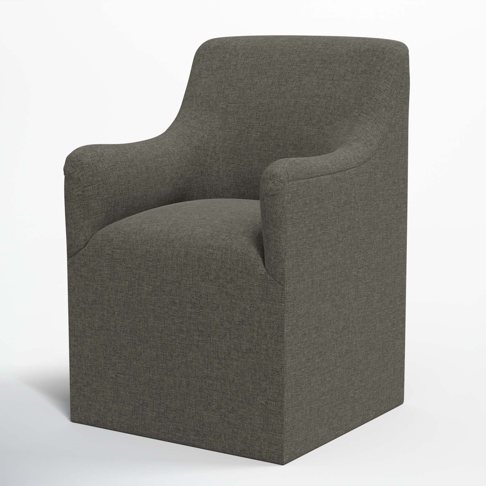 Howth Dining Armchair, Zuma Charcoal Textured Linen