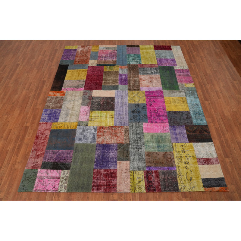 Tapis en laine patiné 8 x 10