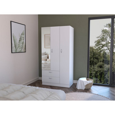 Armoire, chambre à coucher, blanc