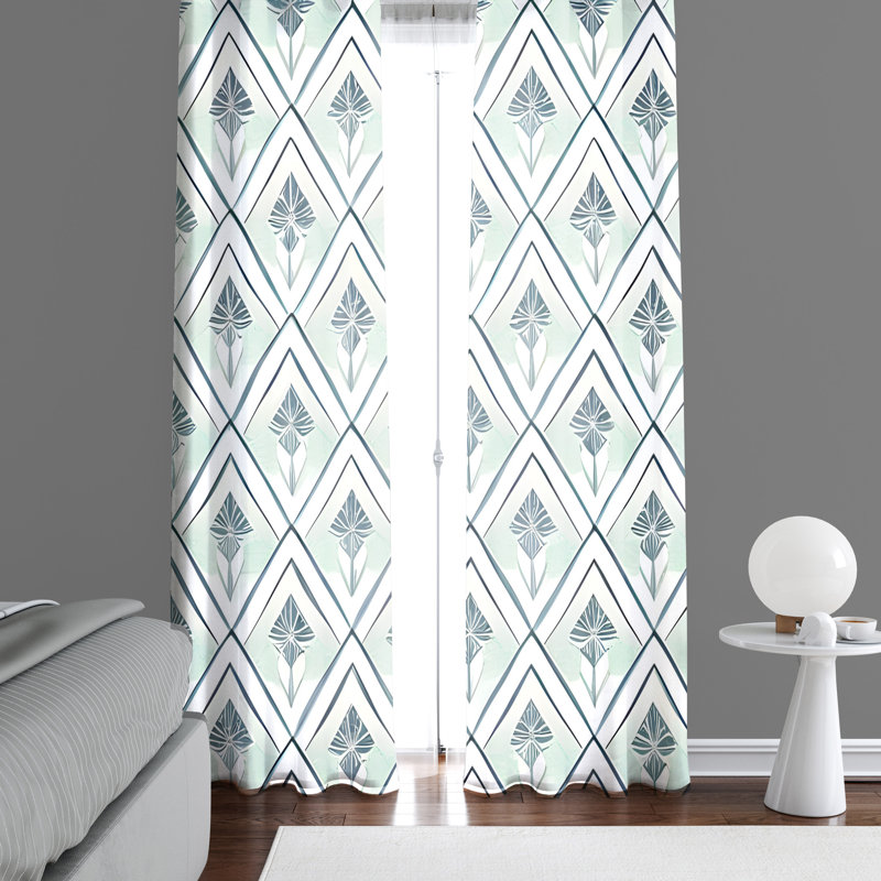 Paire de rideaux semi-transparents en polyester Dhumma, L 20 po x L 61 po