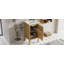Armoire de salle de bain 18 po avec rangement, solution pour petit espace avec lavabo en céramique, tablette réglable, charnières à fermeture en douceur