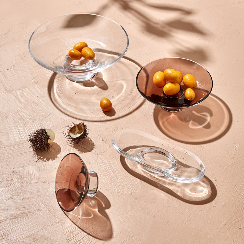 Silhouette Serving Bowl, 2.36'' H x 6.3'' W x 6.3'' D, Clear