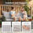 7 Pieces Outdoor Rattan Wicker Seating Group With Cushions-2115354968