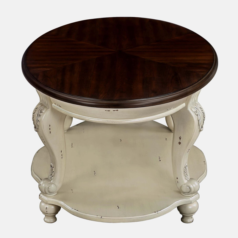 Nokota Single Coffee Table, Dark Brown, Antique White