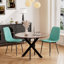 Ensemble de table de salle à manger 36 po avec chaises en velours-1810328238-1795274775-1810328227