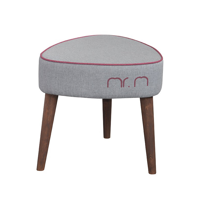 Solid + Manufactured Wood Accent Stool, Grey/Pink