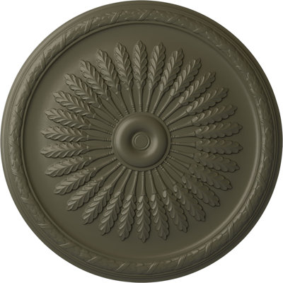 Médaillon de plafond genévrier Endurathane, 36 po x P 1 1/2 po (pour auvents jusqu'à 7 po), fini hamamélis peint à la main