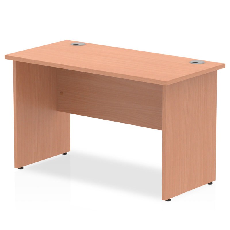 Impulse Computer Desk, White, White, 73cm H x 120cm W x 60cm D