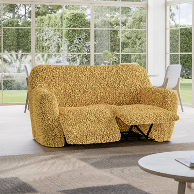 Stretchy Slipcover for Recliner Loveseat - Eco-Friendly & Soft - Fuco Cotton Collection