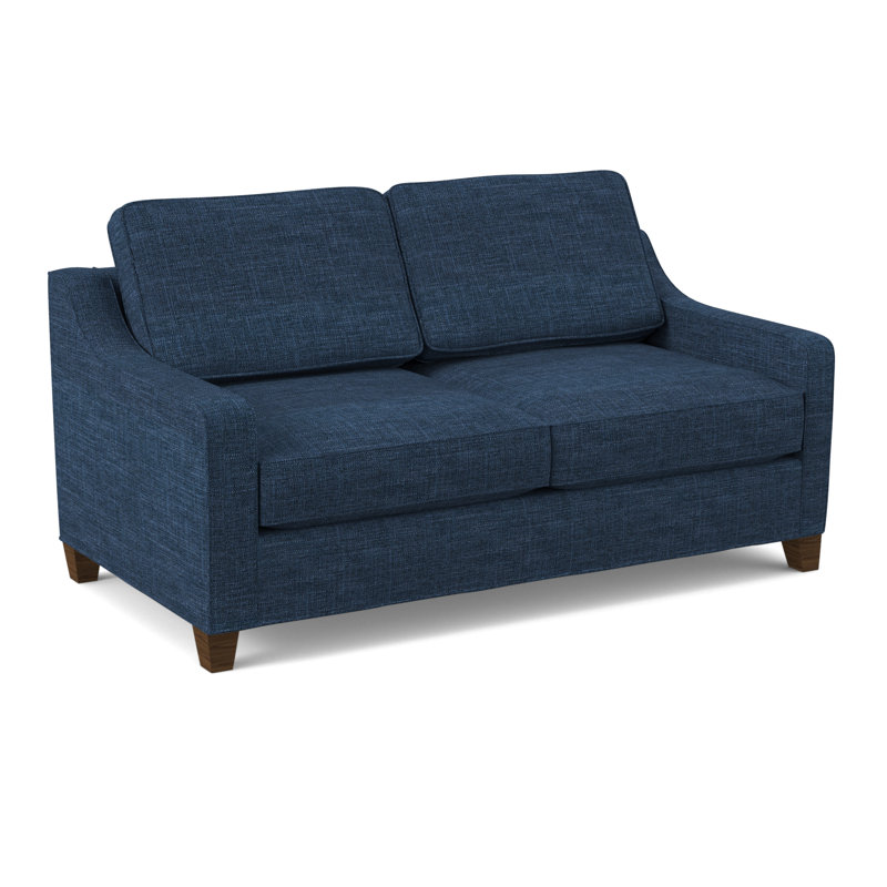 Clark 74" Square Arm Sofa with Reversible Cushions, Archetype Admiral, Cafelle