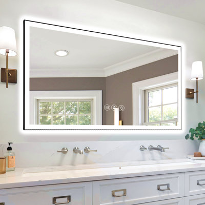 58X28 Inch Frameless LED Bathroom Mirror,Smart Mirror