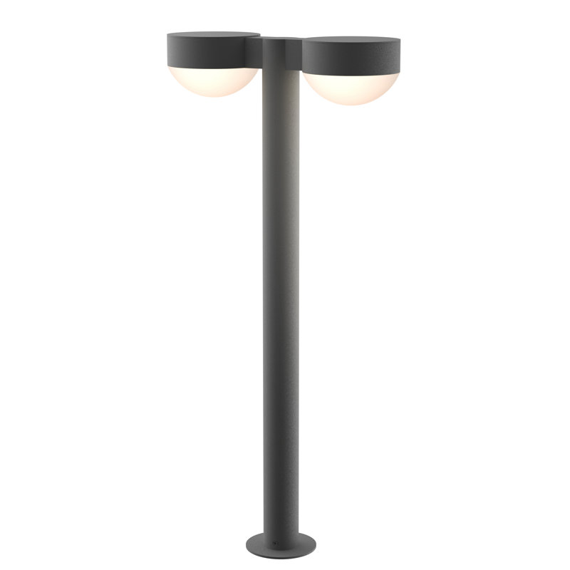 Reals LED Bollard Light, 28" H x 5" W x 13.5" D, Gray