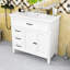 Meuble-lavabo avec lavabo en céramique, armoire de rangement et 2 tiroirs-584626749