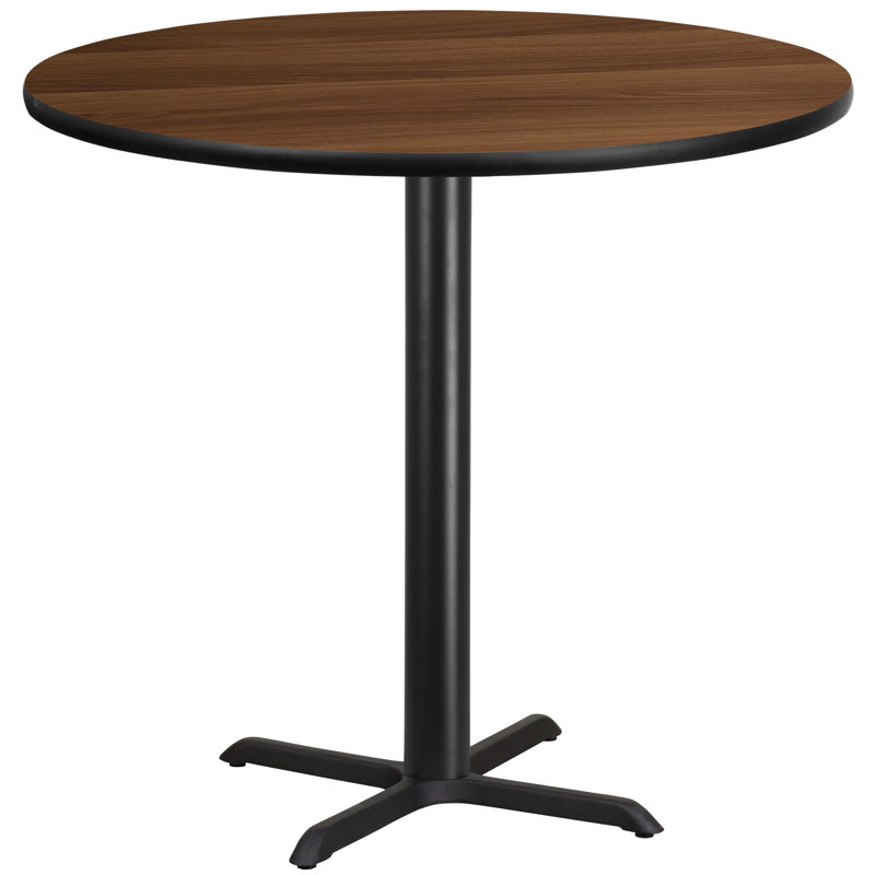 Plateau de table rond en stratifié Carrus, H 43,13 po x l 42 po x P 42 po, Noyer