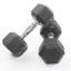 Ensemble d'haltères hexagonaux 25 lb * 2 + 30 lb * 2, haltères en caoutchouc pour la gymnastique à domicile, haltères pour l'entraînement en force