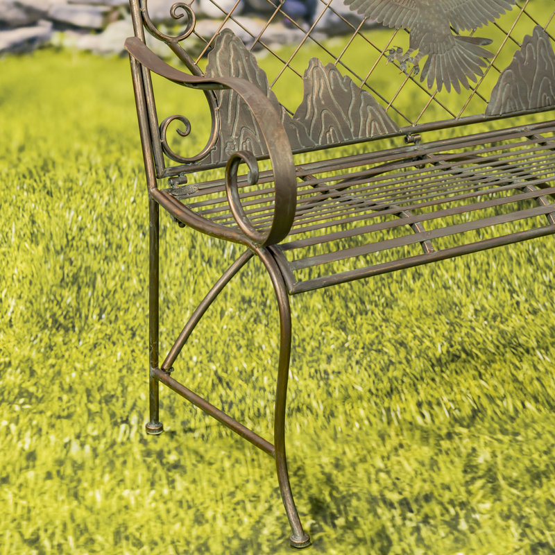 Banc d'extérieur en métal Heinolf