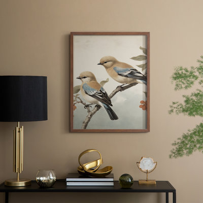 «Vintage Animal Print», reproduction encadrée en bois massif