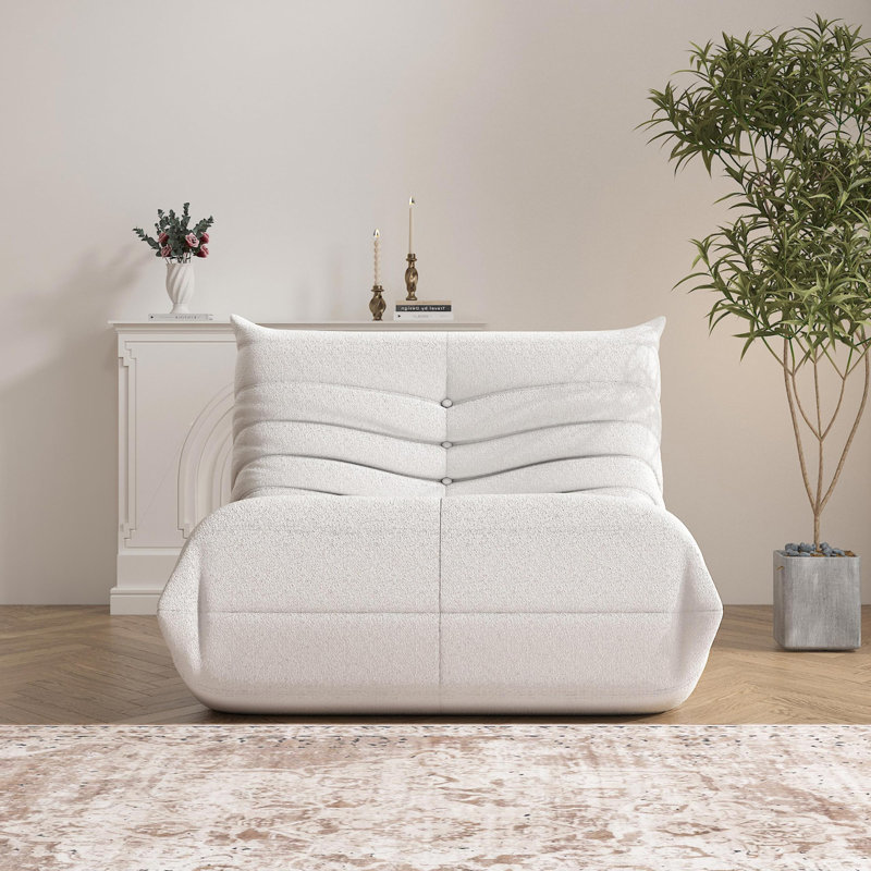 Fauteuil à billes pour adultes, Peluche beige