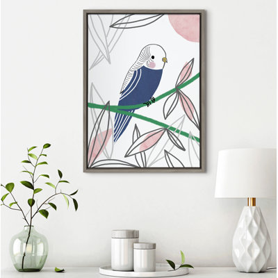 «Dreamy Parakeet» par Teju Reval, reproduction d'art sur toile encadrée