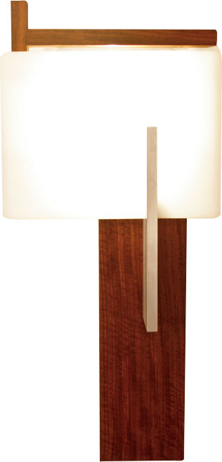 Oris 1 - Light LED Flush Mounted Sconce, Brushed Aluminum/Dark Stained Walnut, Oiled Walnut, 2700K