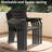 5 Pieces Outdoor Patio , Stackable Metal Dining Chairs, Round Table, Easy To Clean, Backyard And Deck Comprising 4 Chairs 40.6" Comfortable Seating For 4, - Rust Treatment-1252233401